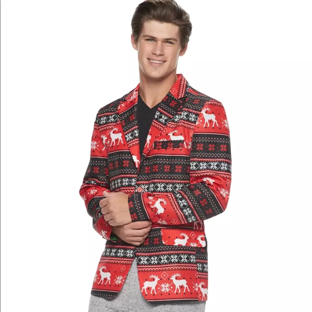 NWT Sz S HOLIDAY PARTY Men's Christmas Blazer